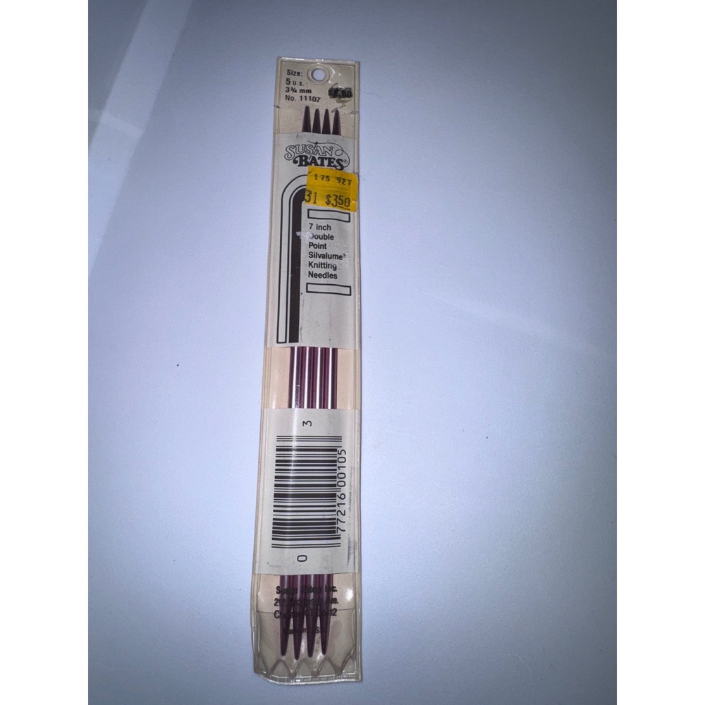 Susan Bates Silvalume Double Point Knitting Needles 7 Inch Size 5 3.75mm 11107